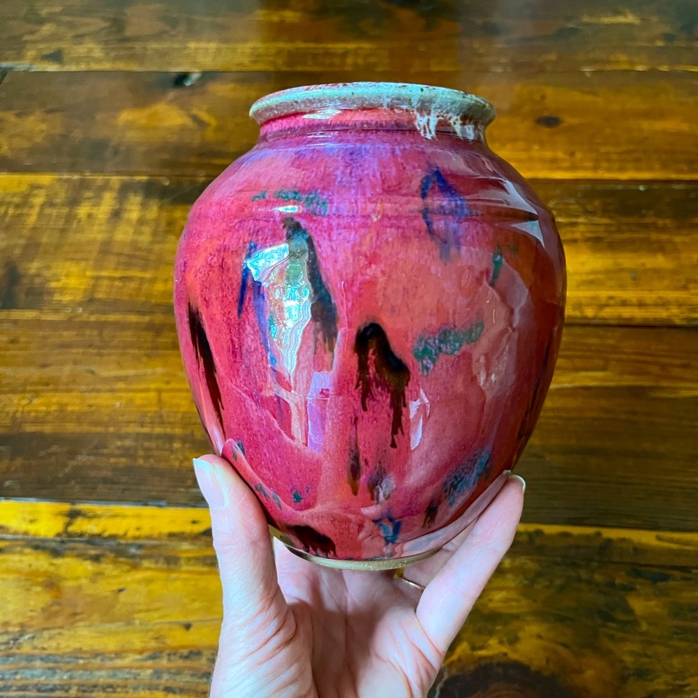 Handmade pottery vase